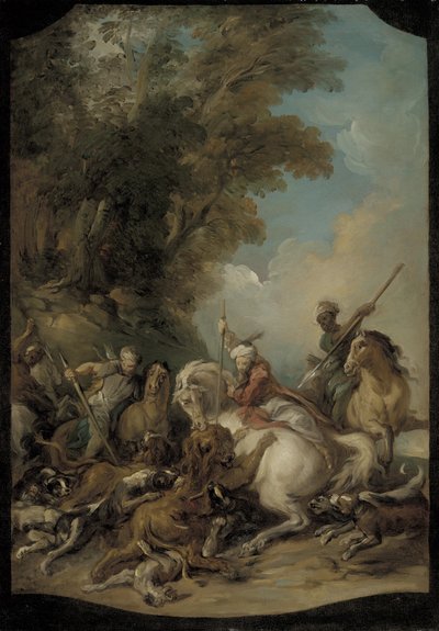 De Leeuwenjacht, 1735 door Jean François de Troy