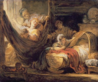 De Wieg door Jean Honore Fragonard