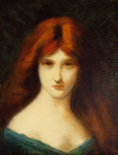 Portret van een dame door Jean Jacques Henner