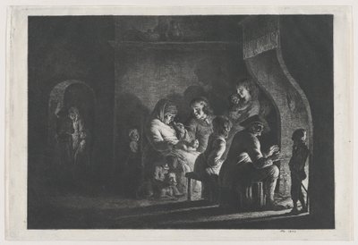 Avond in het dorp, 1800 door Jean Jacques de Boissieu