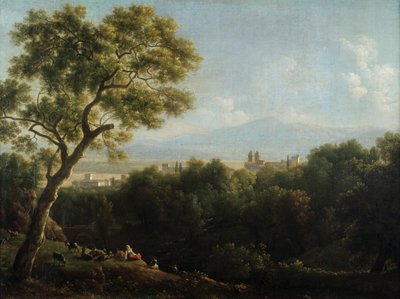 Uitzicht op Frascati, 1820 door Jean Joseph Xavier Bidauld