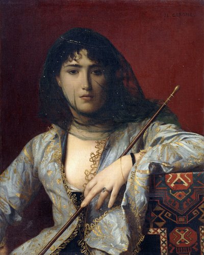 Gesluierde Circassische Dame door Jean Leon Gerome