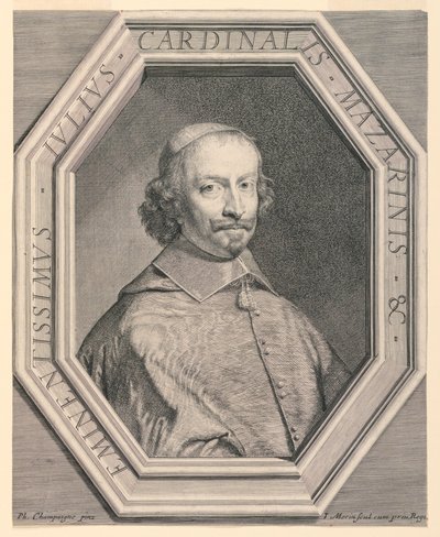 Portret van Kardinaal Mazarin door Jean Morin