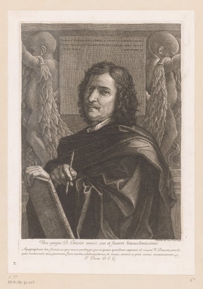 Portret van Nicolas Poussin door Jean Pesne