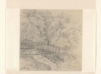 Landschap met bomen door Jeanne Marie Heynsius (signed by artist)