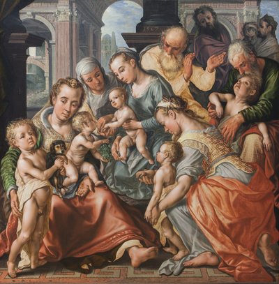 De heilige verwantschap door Joachim Beuckelaer