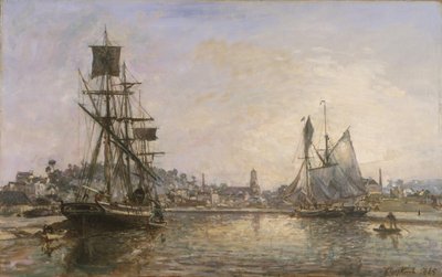 Honfleur, 1865 door Johan Barthold Jongkind