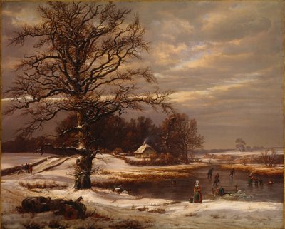 Deense winterlandschap door Johan Christian Dahl