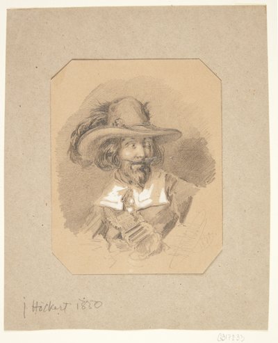 Portret van een man door Johan Fredrik Hockert