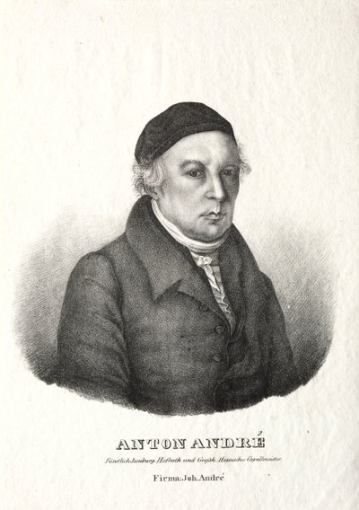 Portret van Anton André door Johann André