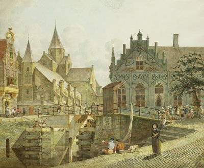 De sluis, 1797 door Johannes Huibert Prins