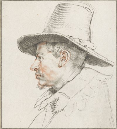 Portret van een onbekende man door Johannes Kornlein