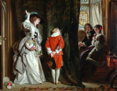 Betalen voor Gluren, 1872 door John Callcott Horsley