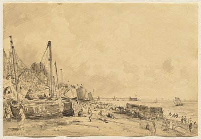 Brighton Beach, Kijkend naar het Oosten, 1824 door John Constable