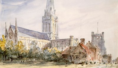 Chichester Cathedral, Sussex, c1796-1837 door John Constable