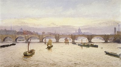 Waterloo Brug, Londen, 1888 door John Crowther