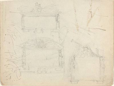 Ontwerpen voor monumenten [recto en verso] door John Flaxman