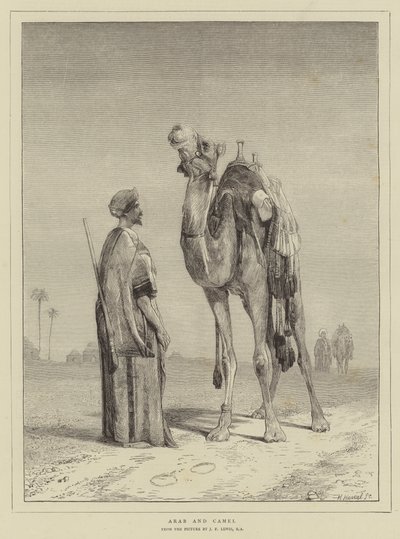 Arabier en kameel door John Frederick Lewis