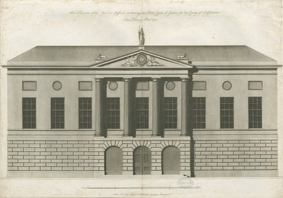 Stafford - Shire Hall: aquatint gravure door John Harvey