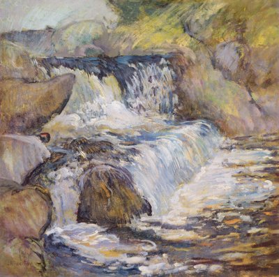 De waterval, ca. 1889 door John Henry Twachtman