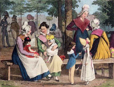 De Kindermeisjes, 1820 door John James Chalon