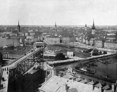 Stockholm, Zweden ca. 1890 (zwart-wit foto) door John Lawson Stoddard