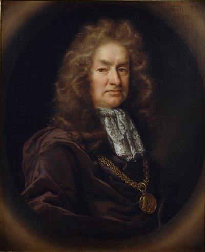 Elias Ashmole, 1687 door John Riley