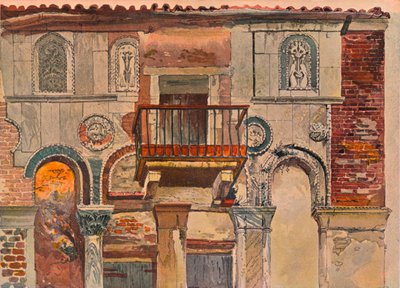 Fondaco De Turchi, Venetië (c1853) door John Ruskin