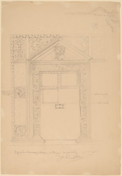 Byzantijnse Deur met Duomo, Rimini door John Russell Pope