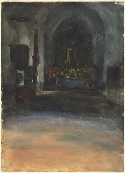 Interieur van een Spaanse Kerk door John Singer Sargent