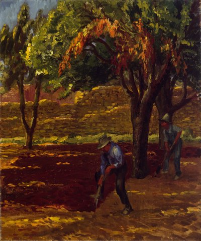 Mannen in de Tuin door John French Sloan