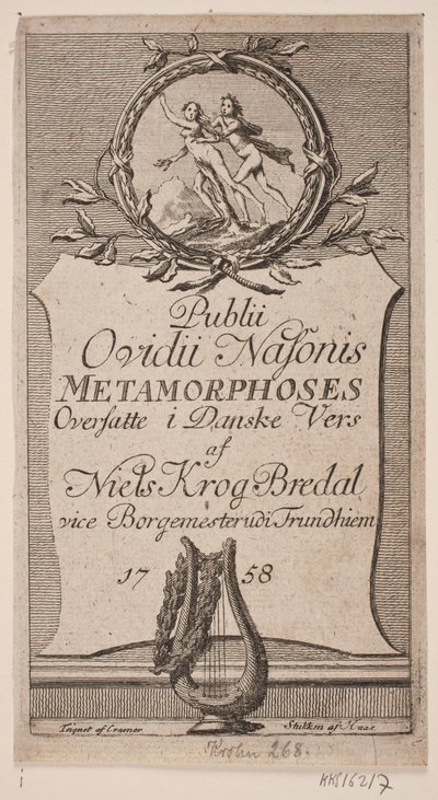 Titelblad "Publii Ovidii Nasonis Metamorphoses" door Jonas Haas