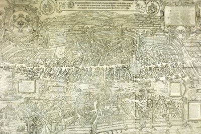 Een uitzicht-plan van Zürich, 1576 door Jos Murer