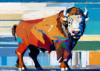 Dieren: buffel 4 door Josef Johann Michel