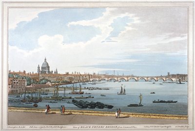 Blackfriars Brug, Londen door Joseph Constantine Stadler