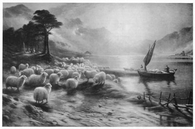 De veerboot op het meer, c1890, 1911 door Joseph Farquharson