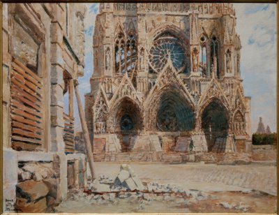 Kathedraal van Reims door Joseph Felix Bouchor