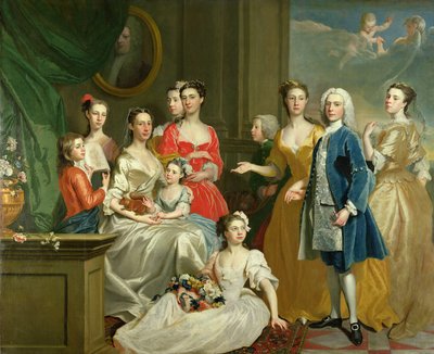 De Familie van Eldred Lancelot-Lee, 1736 door Joseph Highmore