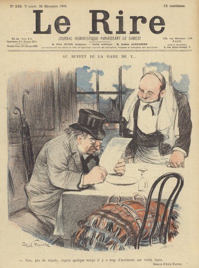 Illustratie voor Le Rire door Jules Abel Faivre