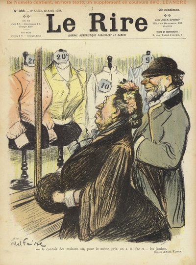 Illustratie voor Le Rire door Jules Abel Faivre