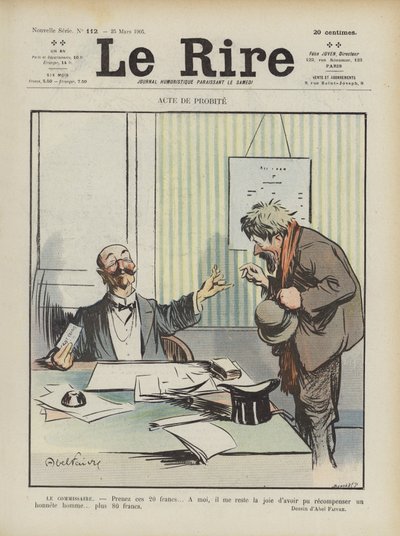 Illustratie voor Le Rire door Jules Abel Faivre