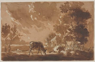 Landschap met Vee (recto) door Jules Dupré