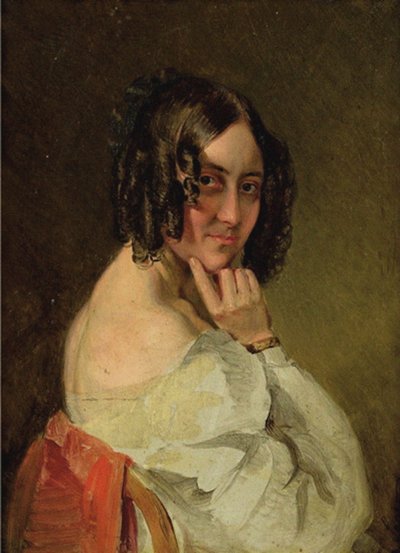 Barones Therese von Droßdik, née Malfatti 1792-1851 door Karl Saar