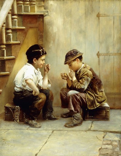 Hun eerste rook, 1889 door Karl Witkowski