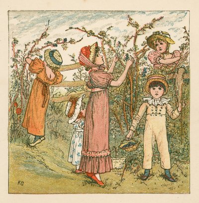 Bramen plukken door Kate Greenaway