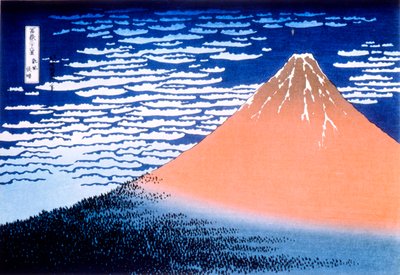 Rode Fuji, 1823-1831 door Katsushika Hokusai