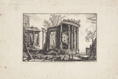 Sibylle-tempel in Tivoli door Laura Piranesi