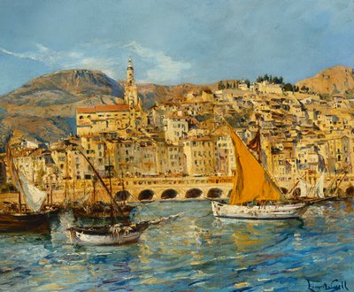 Haven van Menton door Laurent Lucien Gsell