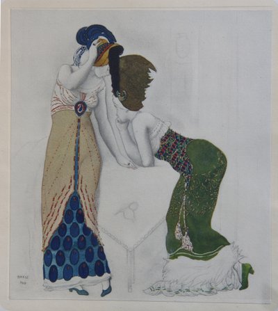 Vrouw in oosterse kleding, 1910 door Leon Bakst