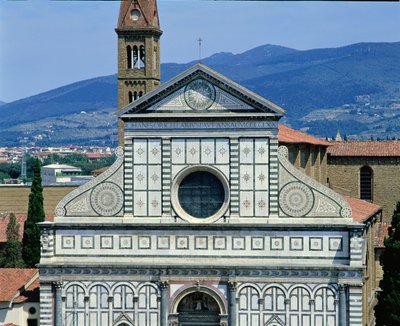 Uitzicht op Santa Maria Novella, ca. 1450-70 door Leon Battista Alberti